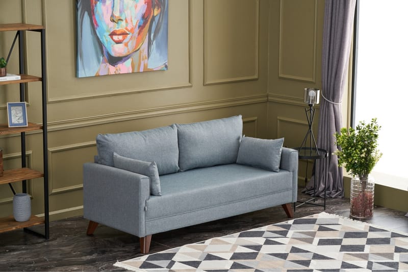 Antigua 2-personers Sofa - Blå/Natur - Møbler - Sofaer - 2 personers sofa