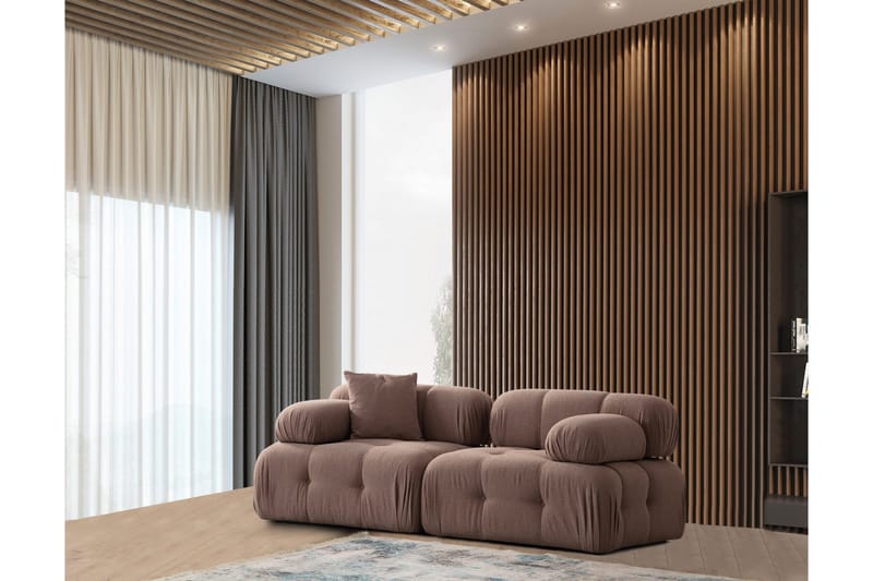 Belgin Boblende Sofa 2-sæders - Cappuccino - Møbler - Sofaer - Modulsofaer - Komplet modulsofa