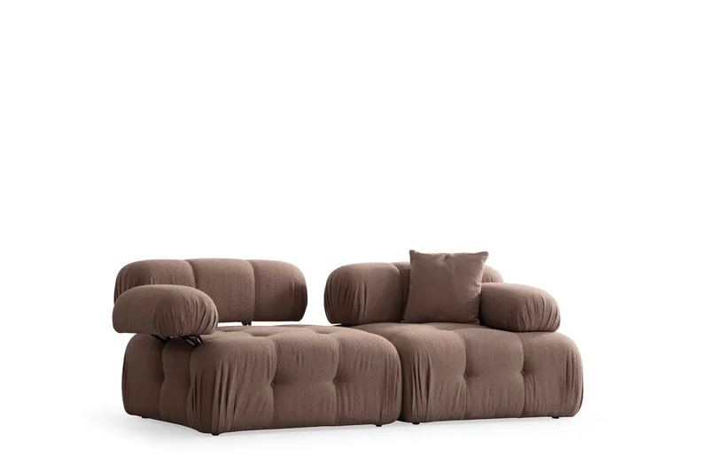 Belgin Boblende Sofa 2-sæders - Cappuccino - Møbler - Sofaer - Modulsofaer - Komplet modulsofa