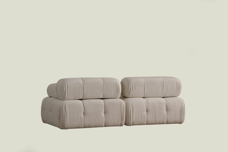 Belgin Boblet Dyb Sofa 2-personers 210 cm bred Sædedybde 85 cm - Creme / Beige / Lys - Møbler - Sofaer - Modulsofaer - Komplet modulsofa