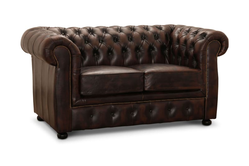 Birmingham Sofa 2-pers - Lædersofa / brunbrun - Møbler - Sofaer - 2 personers sofa