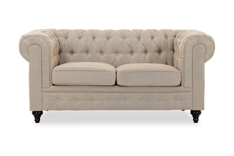 Chesterfield Lyx Sofa 2-pers - Beige - Chesterfield sofaer - 2 personers sofa
