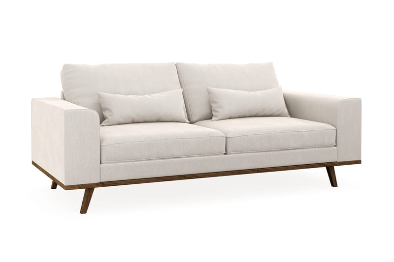 Copenhagen 2-personers Fløjlssofa - Cremehvid - Møbler - Sofaer - 2 personers sofa