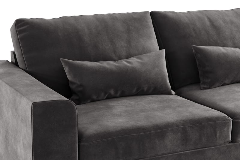 Copenhagen 2-personers Fløjlssofa - Mørkegrå - Møbler - Sofaer - 2 personers sofa