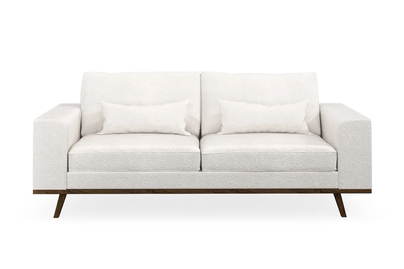 Copenhagen 2-personers Sofa i Bouclé - Hvid - Møbler - Sofaer - 2 personers sofa