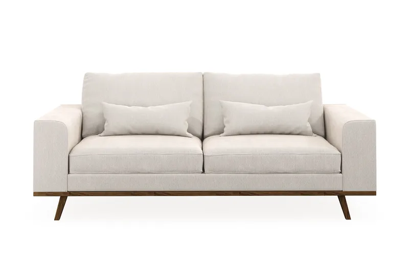 Copenhagen 2-personers Fløjlssofa - Cremehvid - Møbler - Sofaer - 2 personers sofa
