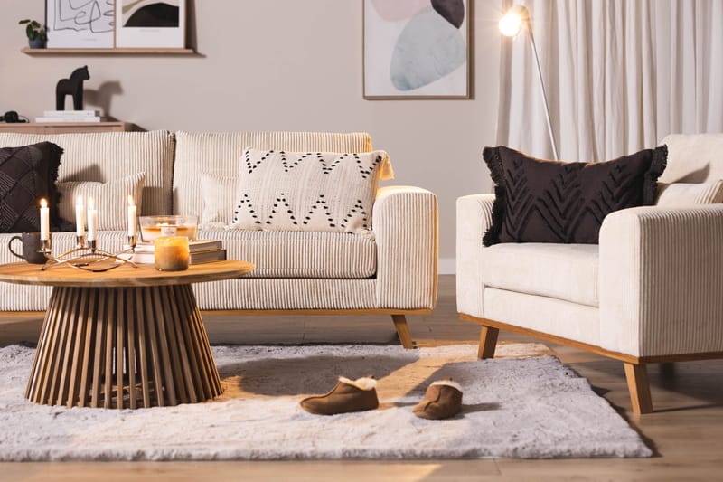 Copenhagen 2-personers Manchestersofa - Beige - Møbler - Sofaer - 2 personers sofa