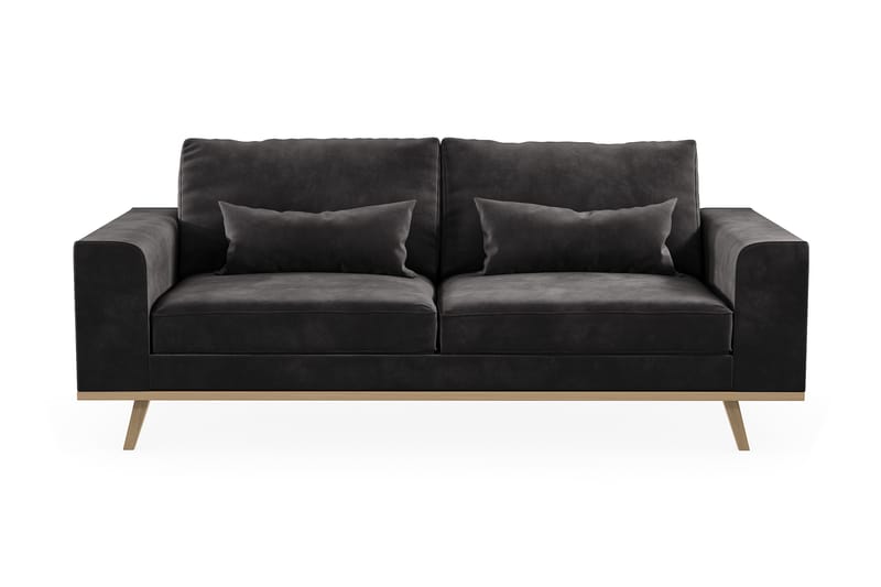 Copenhagen 2-personers Fløjlssofa - Mørkegrå - Møbler - Sofaer - 2 personers sofa