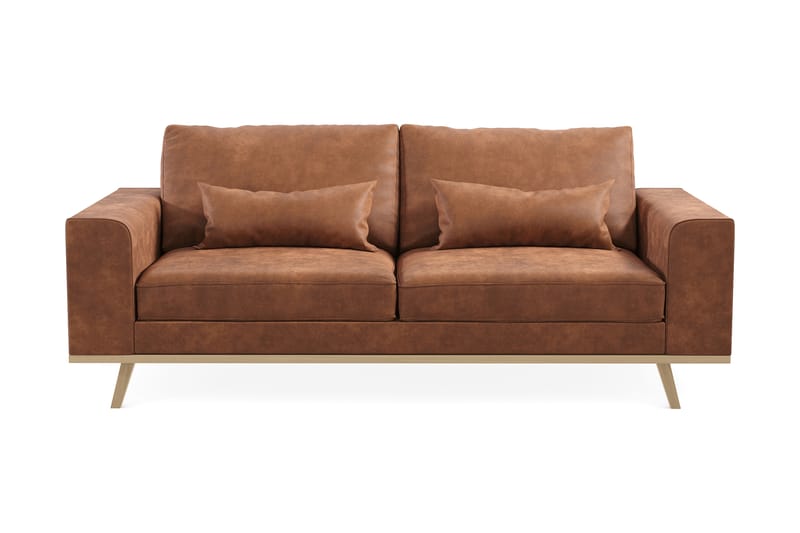 Copenhagen 2-personers Sofa i Kunstlæder - Brun - Møbler - Sofaer - 2 personers sofa