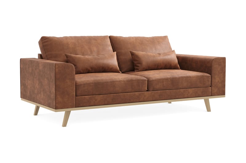 Copenhagen 2-personers Sofa i Kunstlæder - Brun - Møbler - Sofaer - 2 personers sofa