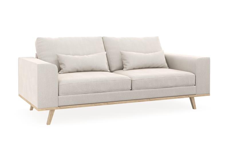 Copenhagen 2-personers Fløjlssofa - Cremehvid - Møbler - Sofaer - 2 personers sofa