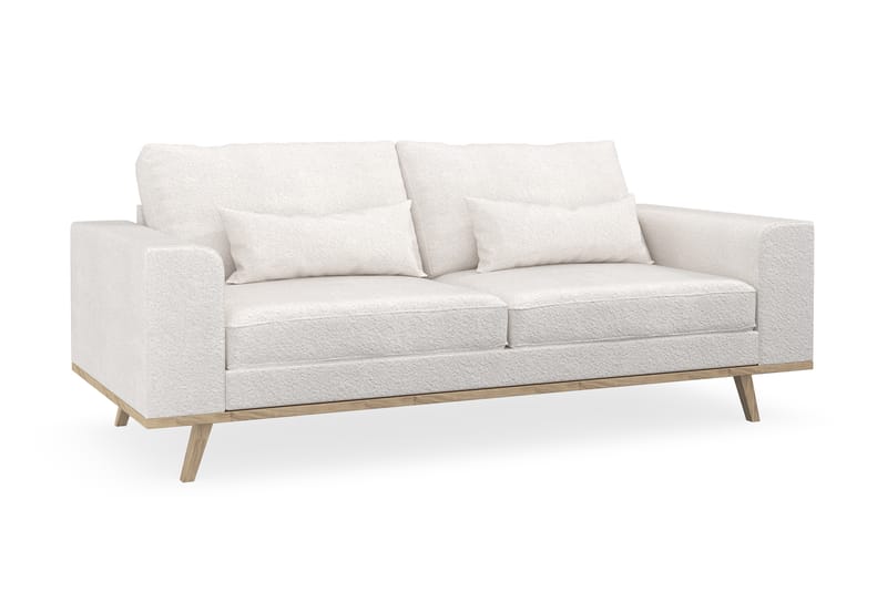Copenhagen 2-personers Sofa i Bouclé - Hvid - Møbler - Sofaer - 2 personers sofa