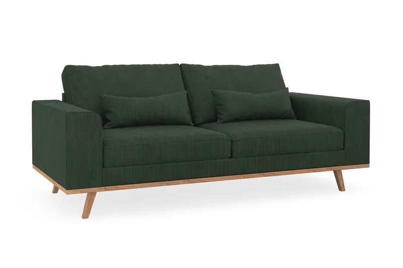 Copenhagen 2-personers Manchestersofa - Mørkegrøn - Møbler - Sofaer - 2 personers sofa