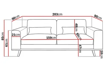Copenhagen 2-personers Manchestersofa - Rosa - Møbler - Sofaer - 2 personers sofa