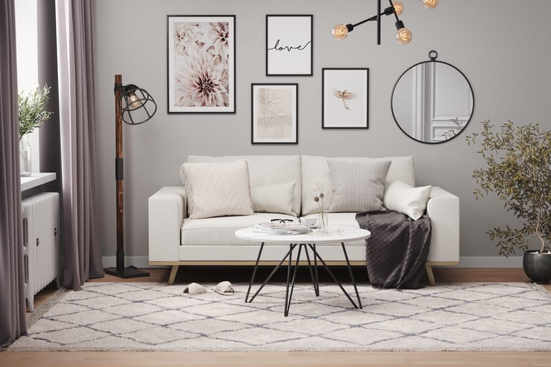 Copenhagen 2-personers Stofsofa - Lysegrå - Møbler - Sofaer - 2 personers sofa