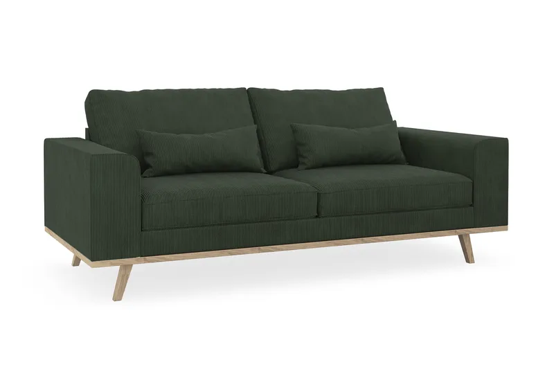 Copenhagen 2-personers Manchestersofa - Mørkegrøn - Møbler - Sofaer - 2 personers sofa