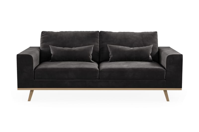 Copenhagen 2-personers Fløjlssofa - Mørkegrå - Møbler - Sofaer - 2 personers sofa