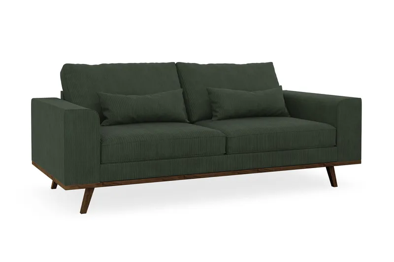 Copenhagen 2-personers Manchestersofa - Mørkegrøn - Møbler - Sofaer - 2 personers sofa