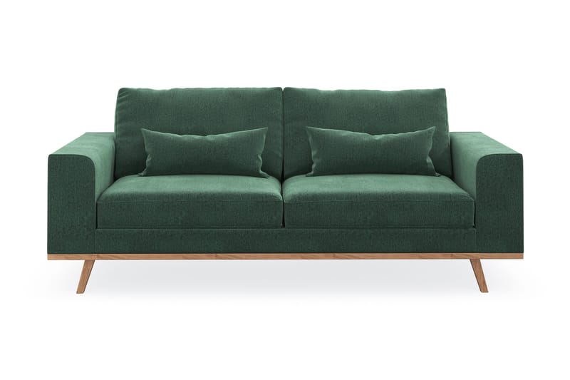 Copenhagen 2-personers Fløjlssofa - Mørkegrøn - Møbler - Sofaer - 2 personers sofa