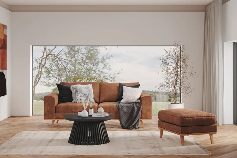 Copenhagen 2-personers Sofa i Kunstlæder - Brun - Møbler - Sofaer - 2 personers sofa