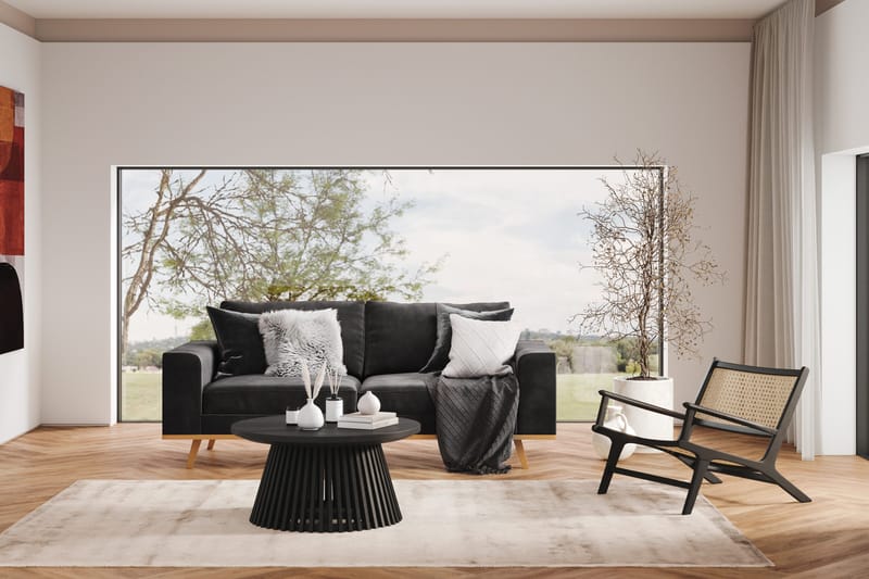 Copenhagen 2-personers Fløjlssofa - Mørkegrå - Møbler - Sofaer - 2 personers sofa