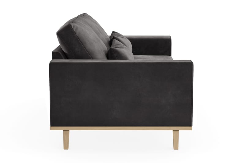 Copenhagen 2-personers Fløjlssofa - Mørkegrå - Møbler - Sofaer - 2 personers sofa
