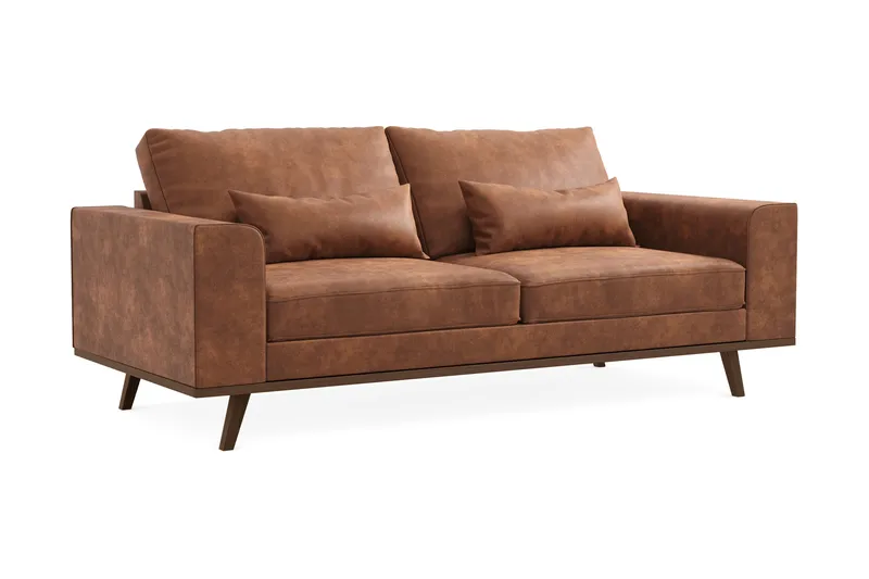 Copenhagen 2-personers Sofa i Kunstlæder - Brun - Møbler - Sofaer - 2 personers sofa