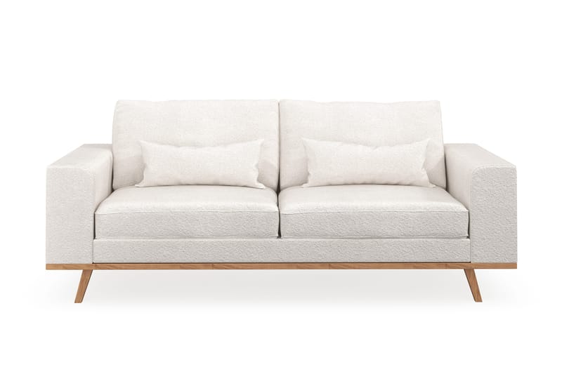 Copenhagen 2-personers Sofa i Bouclé - Hvid - Møbler - Sofaer - 2 personers sofa