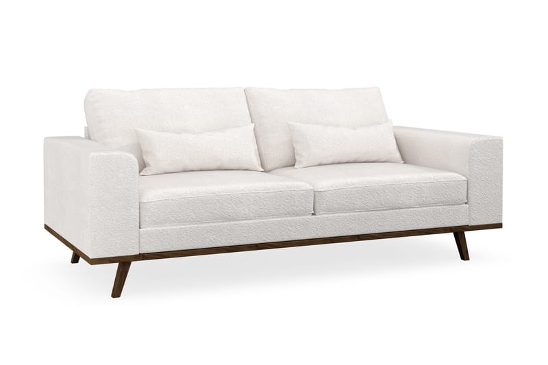 Copenhagen 2-personers Sofa i Bouclé - Hvid - Møbler - Sofaer - 2 personers sofa