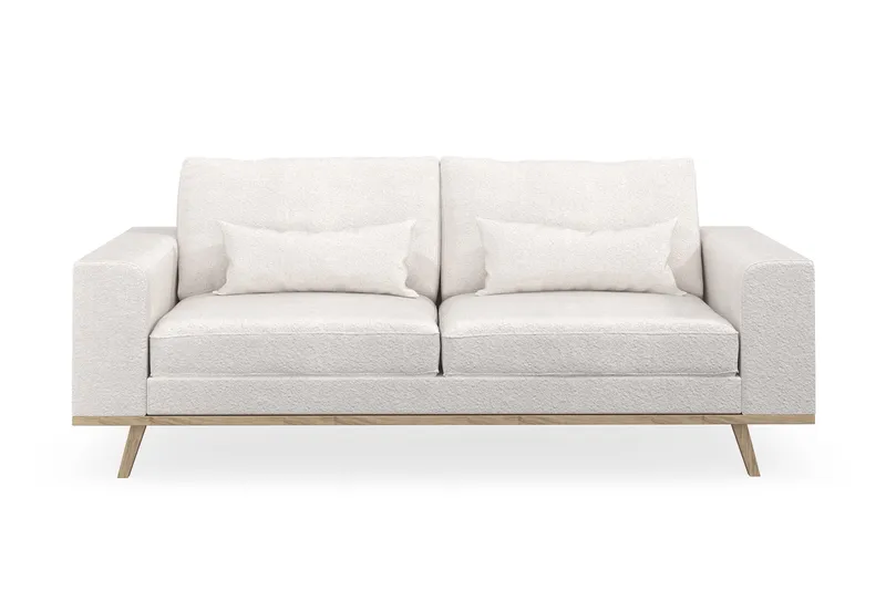 Copenhagen 2-personers Sofa i Bouclé, Hvid