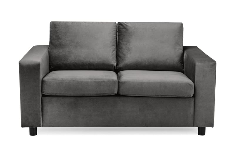 Crazy 2-personers Fløjlssofa, Mørkegrå