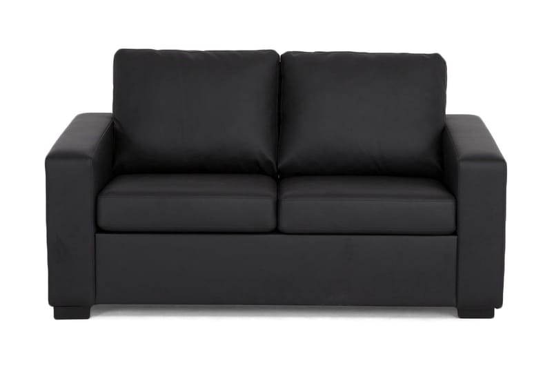 Crazy 2-personers Sofa i Kunstlæder, Sort
