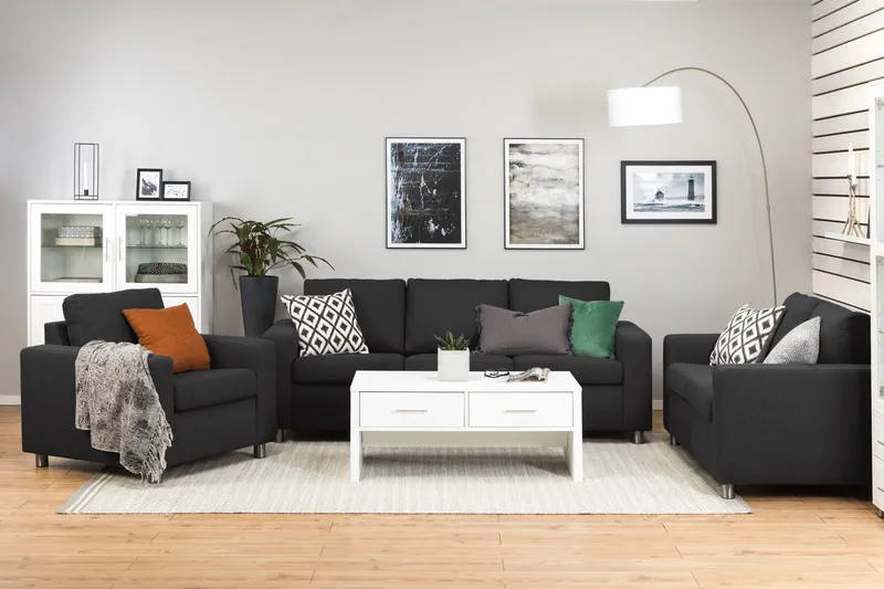 Crazy 2-personers Stofsofa - Antracit - Møbler - Sofaer - 2 personers sofa