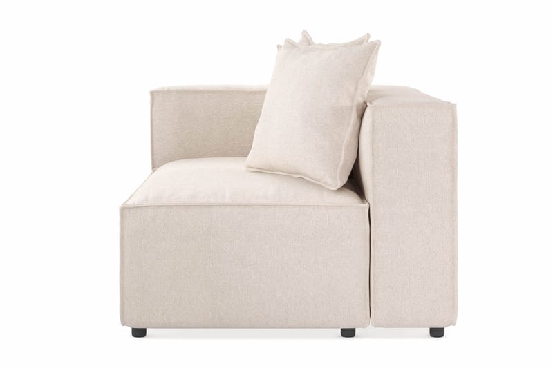 Cubo 2-personers Venstremodul i Stof 120 cm bred - Beige - Møbler - Sofaer - Modulsofaer - Andre moduler til modulsofa