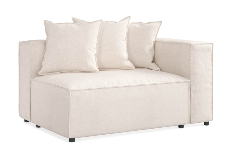 Cubo 2-personers Højremodul i Stof 120 cm bred - Beige - Møbler - Sofaer - Modulsofaer - Andre moduler til modulsofa