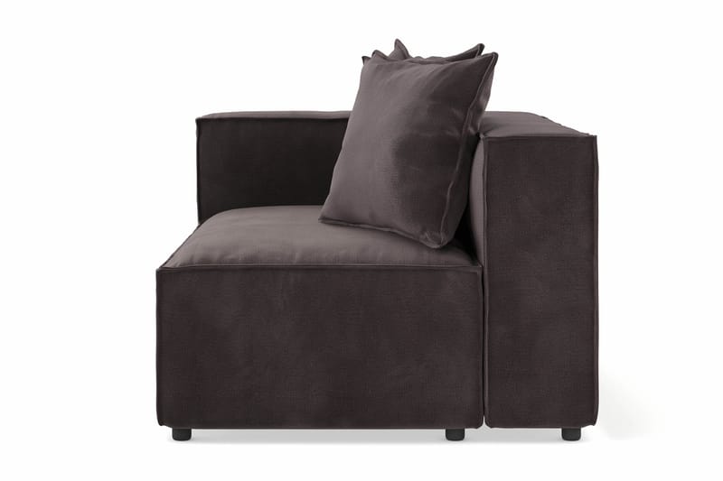 Cubo 2-personers Venstremodul i Fløjl - Antracit - Møbler - Sofaer - Modulsofaer - Andre moduler til modulsofa