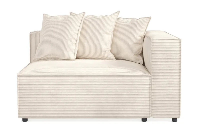 Cubo 2-personers Højremodul i Manchester 120 cm bred, Beige