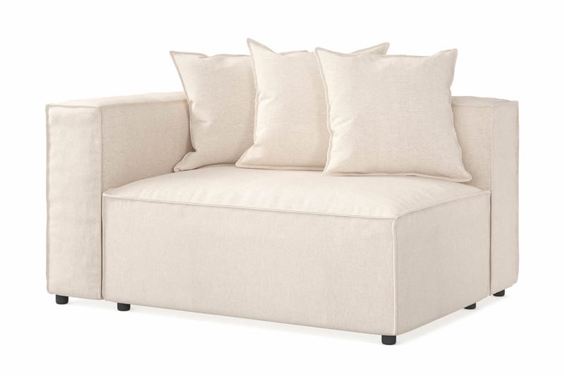 Cubo 2-personers Venstremodul i Stof 120 cm bred - Beige - Møbler - Sofaer - Modulsofaer - Andre moduler til modulsofa