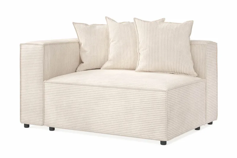 Cubo 2-personers Venstremodul i Manchester 120 cm bred - Beige - Møbler - Sofaer - Modulsofaer - Andre moduler til modulsofa