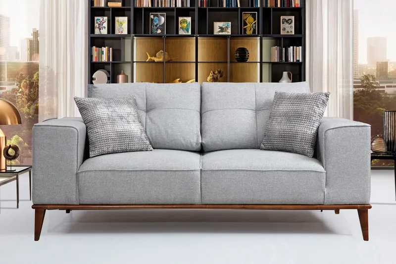 Dubar 2-Pers. Sofa - Grå - Møbler - Sofaer - 2 personers sofa