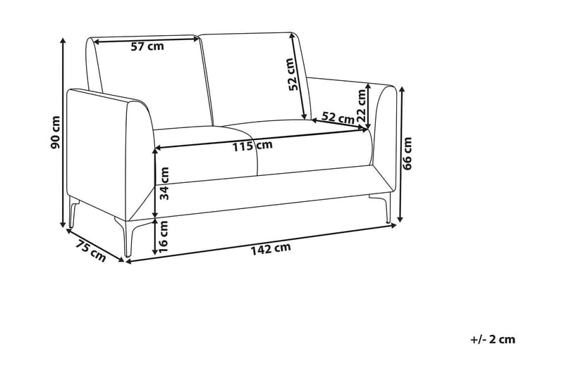 Fenes Sofa 2-4 pers - Grøn - 2 personers sofa