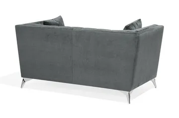 Gaula 2-personers Fløjlssofa 160 cm - Grå - Møbler - Sofaer - 2 personers sofa