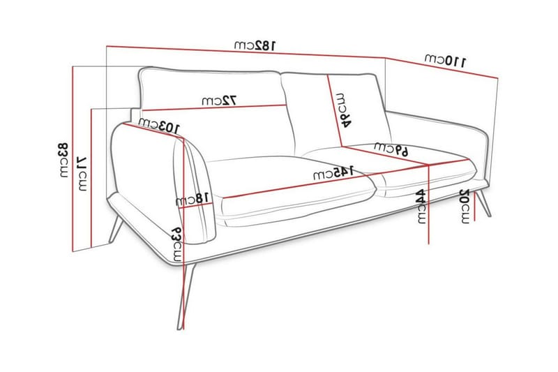 Graystone 2-pers. Sofa - Mørkegrå - Møbler - Sofaer - 2 personers sofa