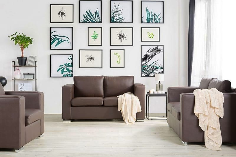 Helsinki Sofa 2-4 sæder, Brun