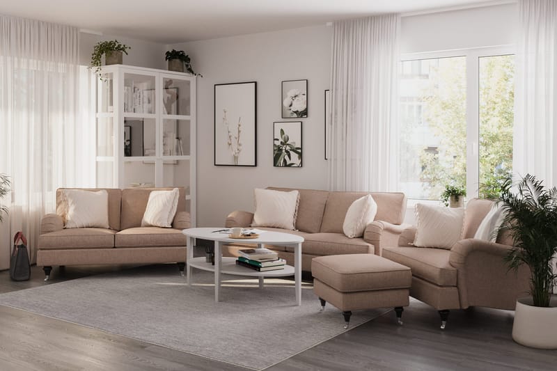 Howard Classic 2-personers Stofsofa - Mørkebege - Møbler - Sofaer - 2 personers sofa