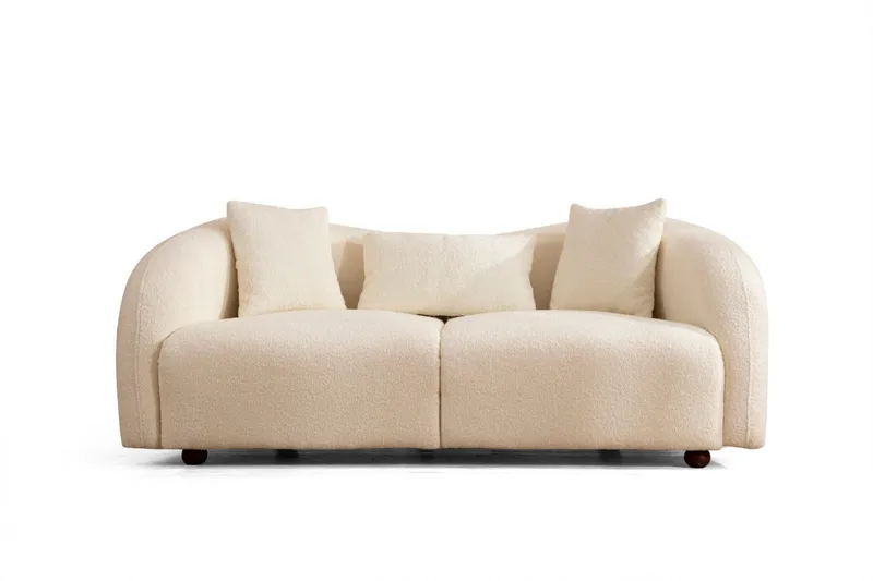 Hungirr Sofa 2-personers, Beige|Bouclé