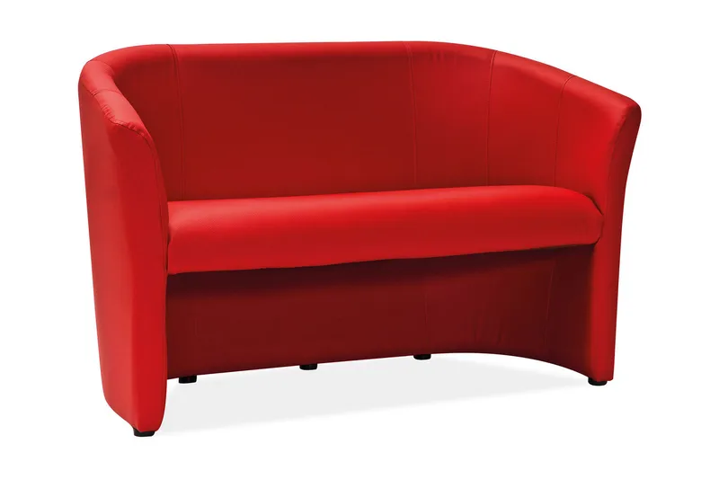 Jermuk 2-Pers. Sofa, Rød/Bøgetræ