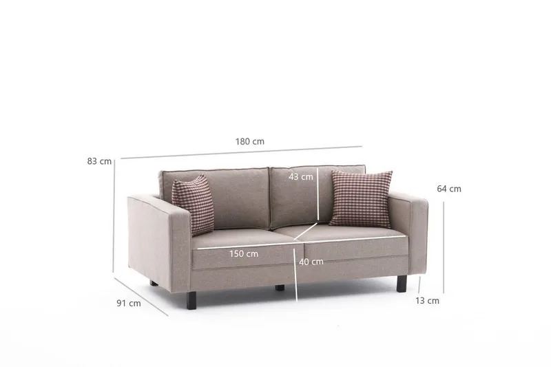 Kaletea Sofa 2-Pers. - Cream - Møbler - Sofaer - 2 personers sofa