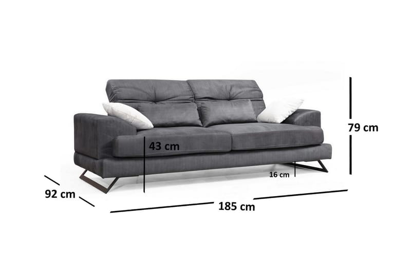 Killem 2-Pers. Sofa - Sort - Møbler - Sofaer - 2 personers sofa