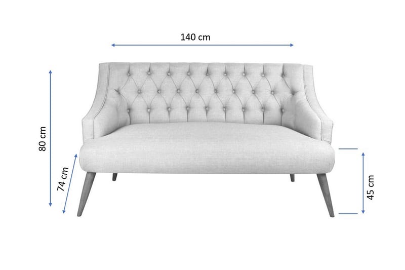 Lamonti 2-personers Sofa - Lilla/Natur - Møbler - Sofaer - 2 personers sofa